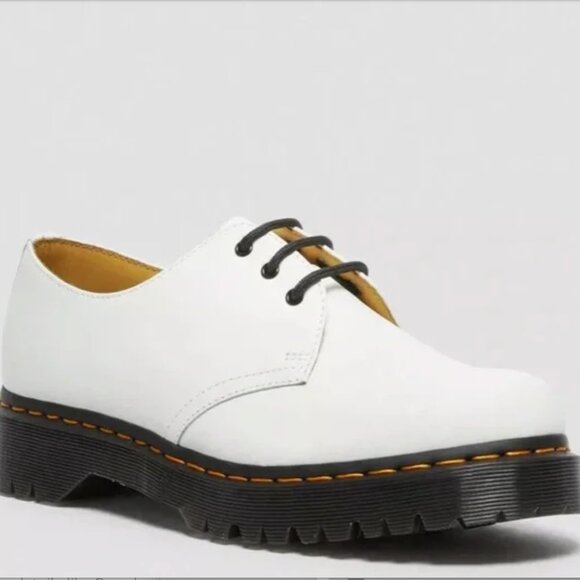 Unisex Doc Martens 1461 Bex Smooth White Black Leather Oxford shoes Size 8/9/41 main image 4
